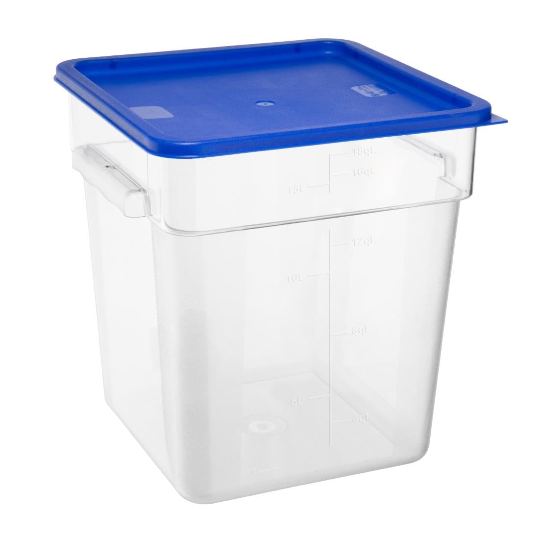 Hygiplas Square Food Storage Container Lid Blue Large HY412 - Image 4