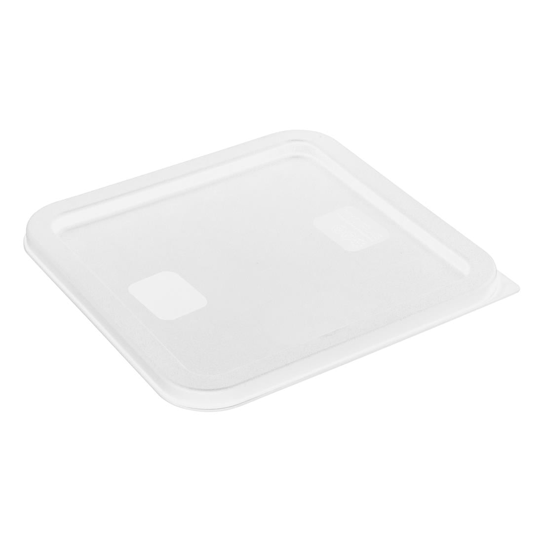Vogue Square Food Storage Container Lid White Medium HY417