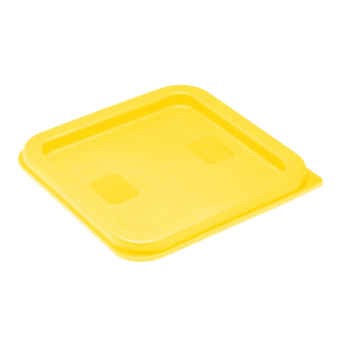 Hygiplas Square Food Storage Container Lid Yellow Small HY419