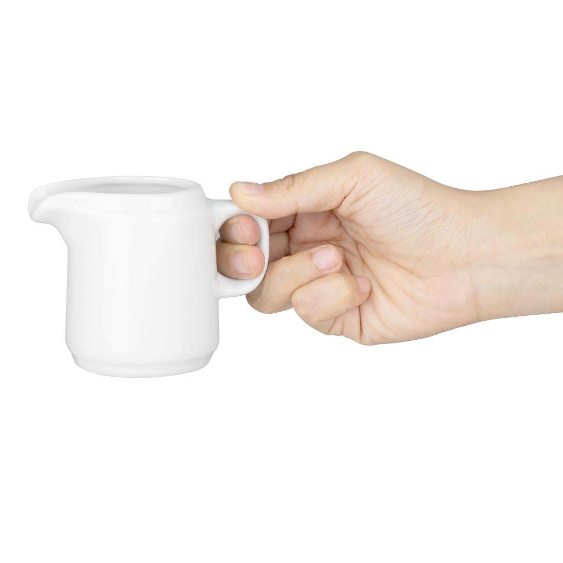 Olympia Whiteware Handled Jugs 130ml (12 Pack) HY544 - Image 8