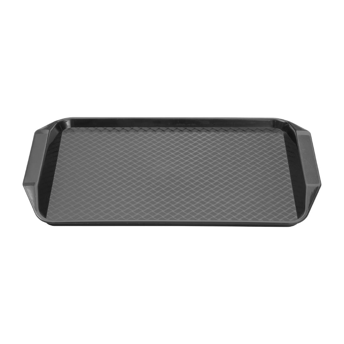 Olympia Kristallon PP Rectangular Handled Tray Black 435x300mm HY809 - Image 2