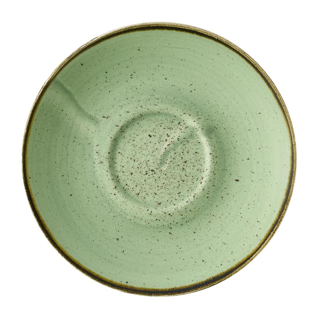 Churchill Stonecast Sage Green Cafe Cappuccino Saucers 158mm (12 Pack) HY956