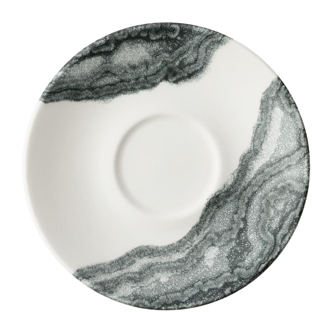 Churchill China Tide Black Cappuccino Saucers 158mm (12 Pack) HY966