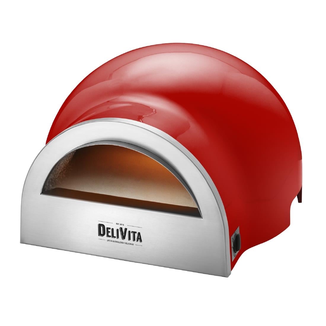 Delivita Dual Fuel Gas Pizza Oven Chilli Red HZ247