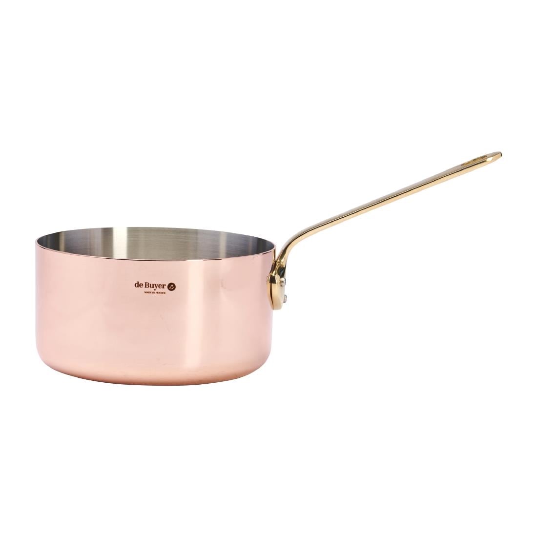 De Buyer Inocuivre Saucepan with Brass Handle 18cm HZ622 - Image 3