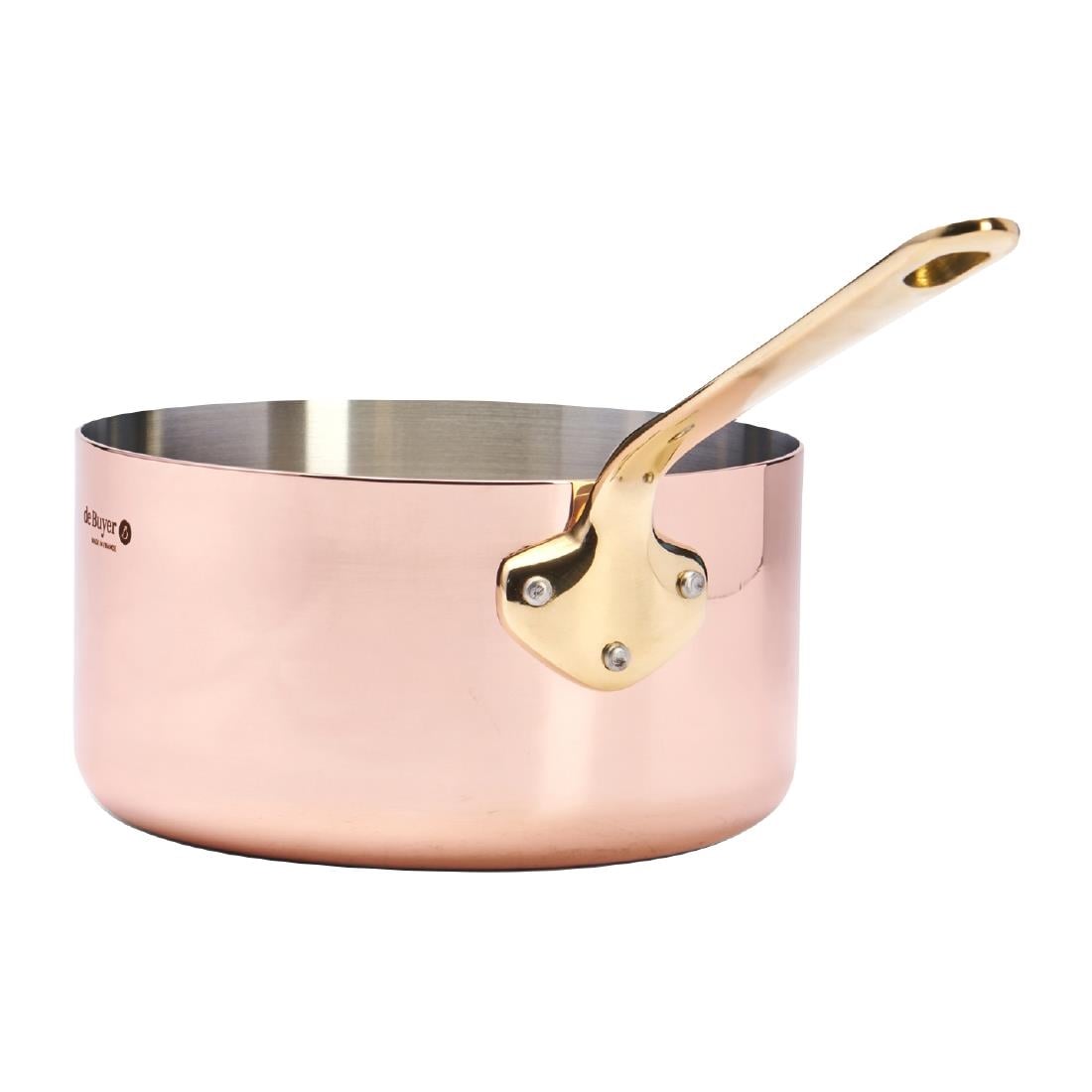De Buyer Inocuivre Saucepan with Brass Handle 18cm HZ622 - Image 6