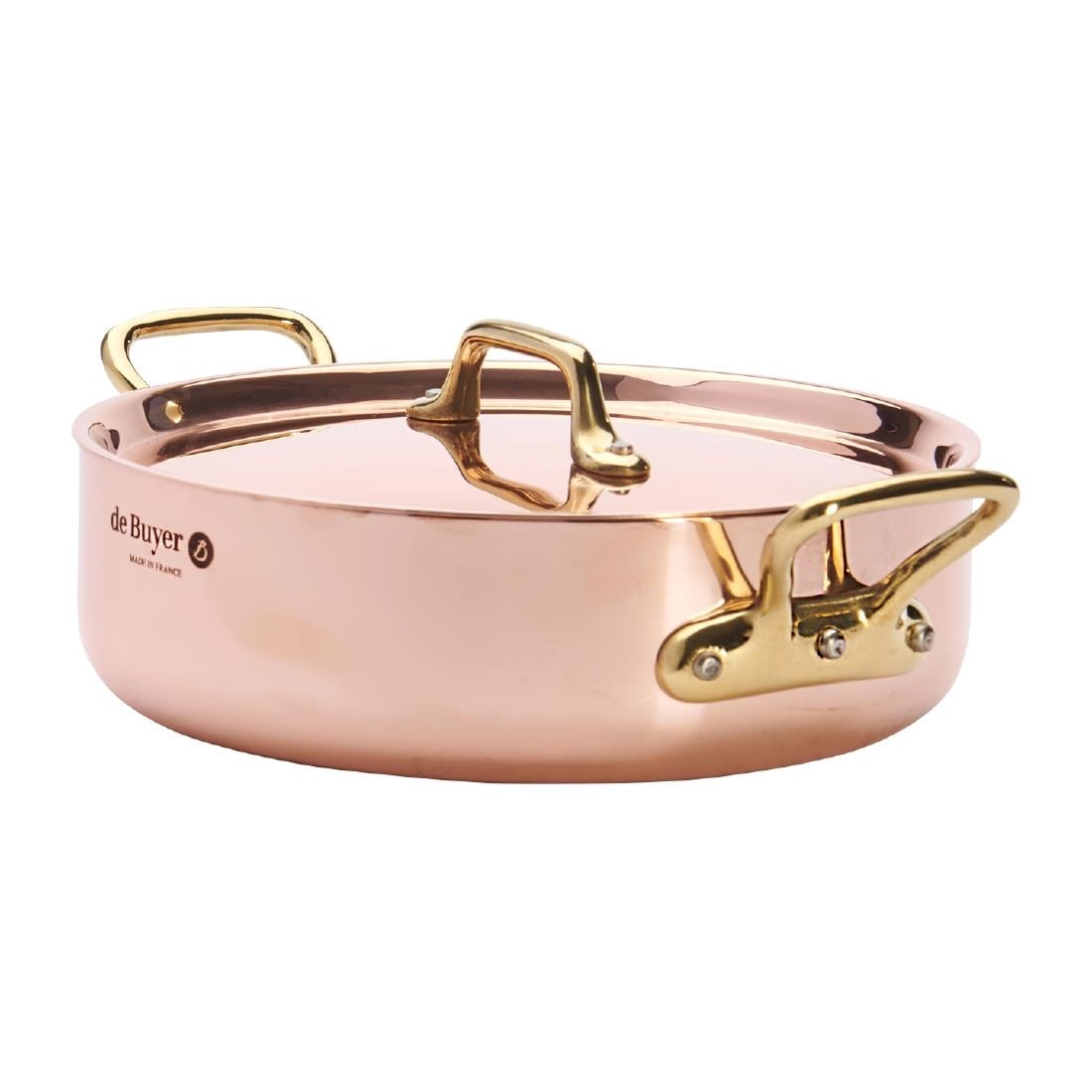 De Buyer Inocuivre Saute Pan with Lid Brass 20cm HZ624 - Image 6