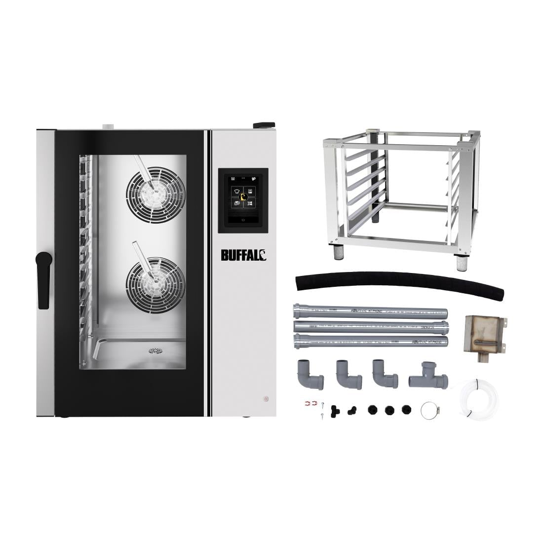 Buffalo Smart Touchscreen Combi Oven 11 x GN 1/1 with Stand & Installation Kit HZ979 - Image 8