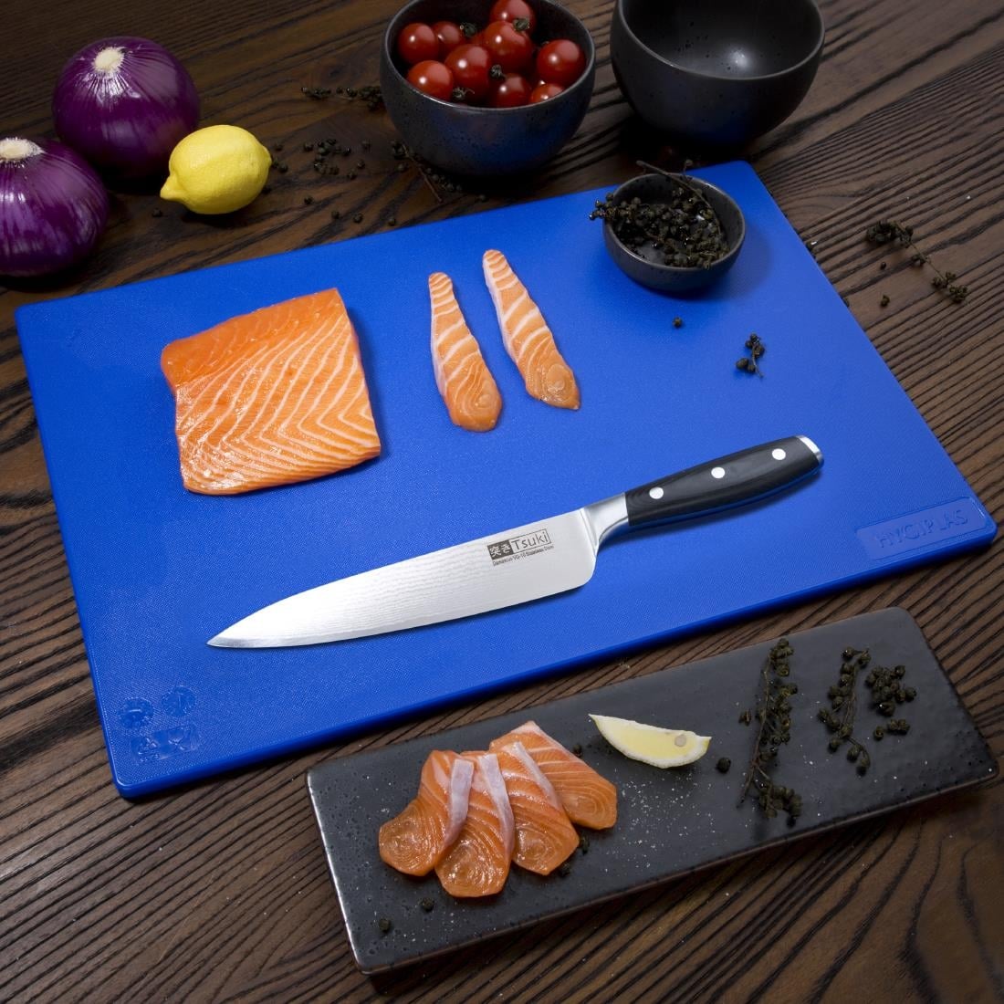 Hygiplas Low Density Blue Chopping Board Standard 450x300x12mm J257 - Image 6