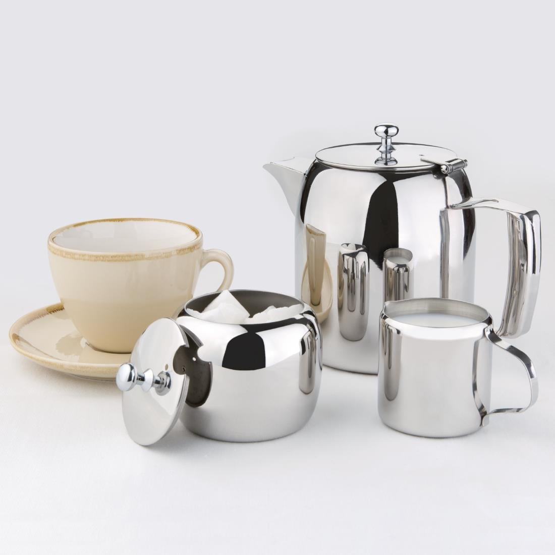 Olympia Cosmos Stainless Steel Teapot 910ml J323 - Image 4