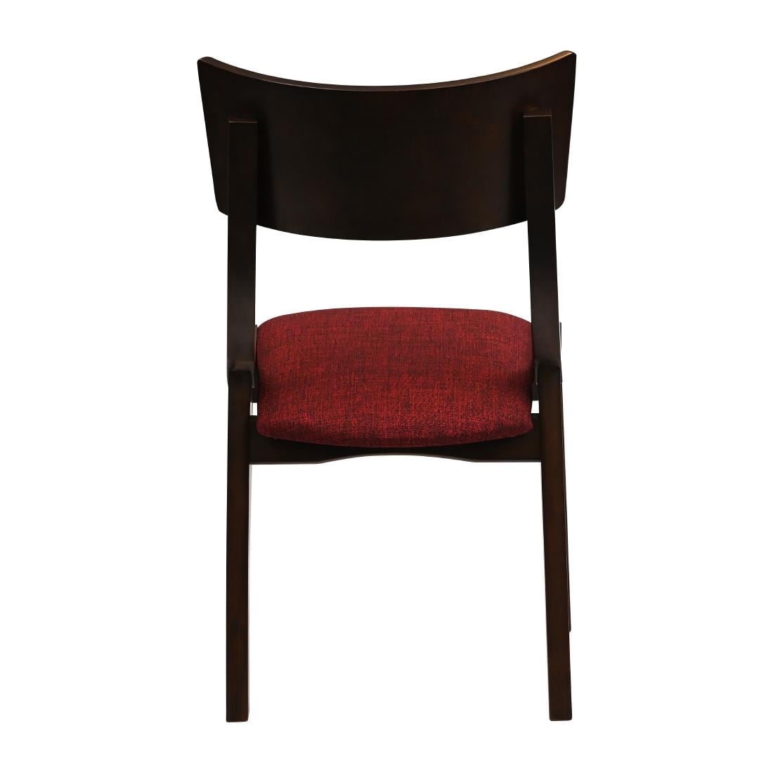 Chelsea Dining Chairs in Dark Walnut with Shetland Scarlett Seats (6 Pack) JA246 - Image 2