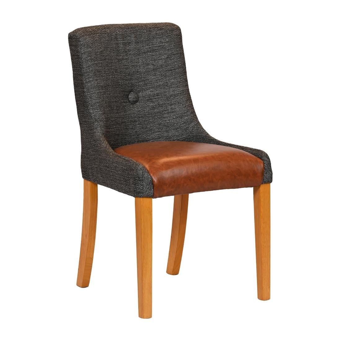 Bath Soft Oak Dining Chairs with Smoke Back & Tan Seat (6 Pack) JA293