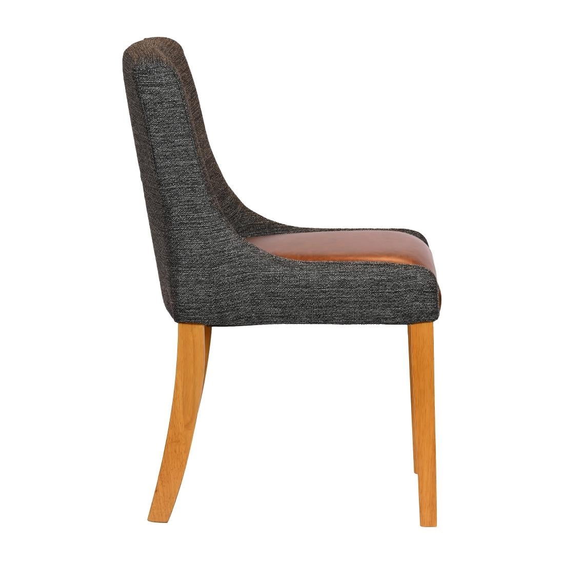Bath Soft Oak Dining Chairs with Smoke Back & Tan Seat (6 Pack) JA293 - Image 2
