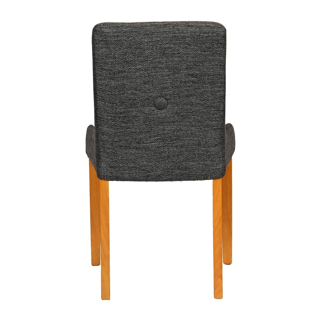 Bath Soft Oak Dining Chairs with Smoke Back & Tan Seat (6 Pack) JA293 - Image 3