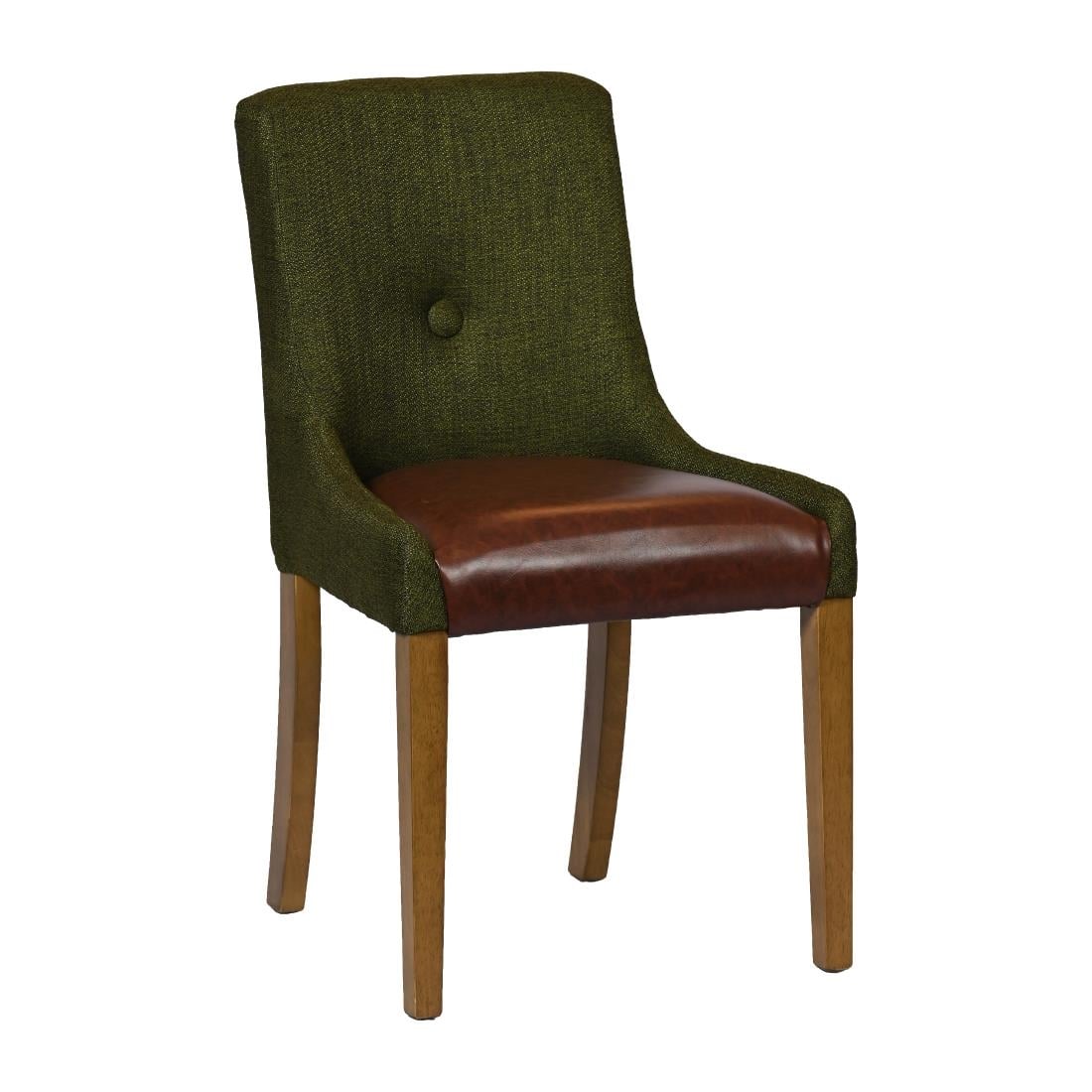 Bath Weathered Oak Dining Chairs with Forest Back & Espresso Seat (6 Pack) JA296