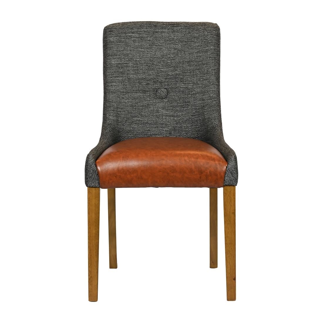 Bath Weathered Oak Dining Chairs with Smoke Back & Tan Seat (6 Pack) JA297 - Image 2