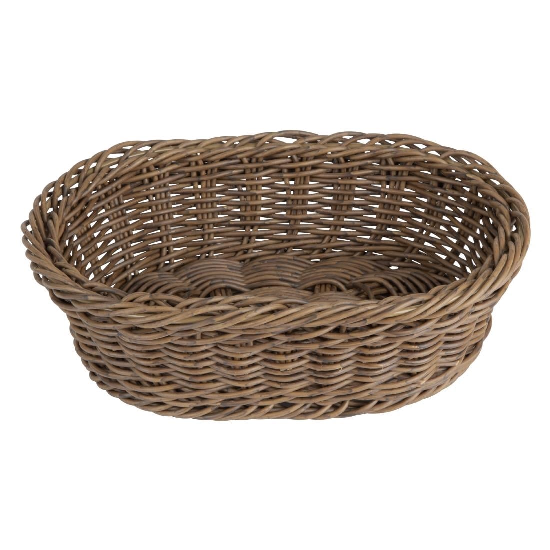 Olympia Polywicker Oval Basket Dark Brown 240x170mm JA359