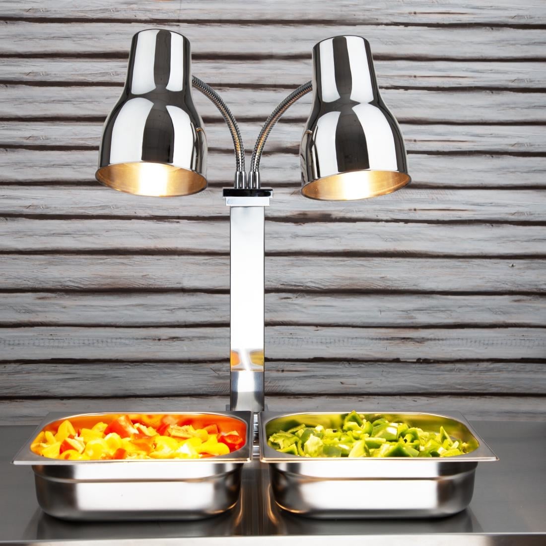 Buffalo Double Heat Lamp Carving Station Stainless Steel 2x250W JA869 - Image 5