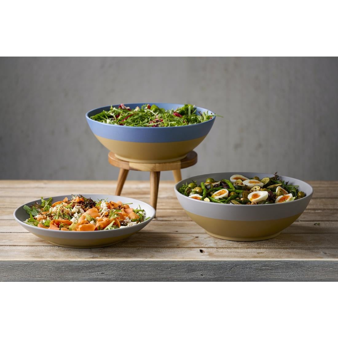 Churchill Emerge Melamine Oslo Blue Deep Serving Bowls 285mm (4 Pack) JC538 - Image 6
