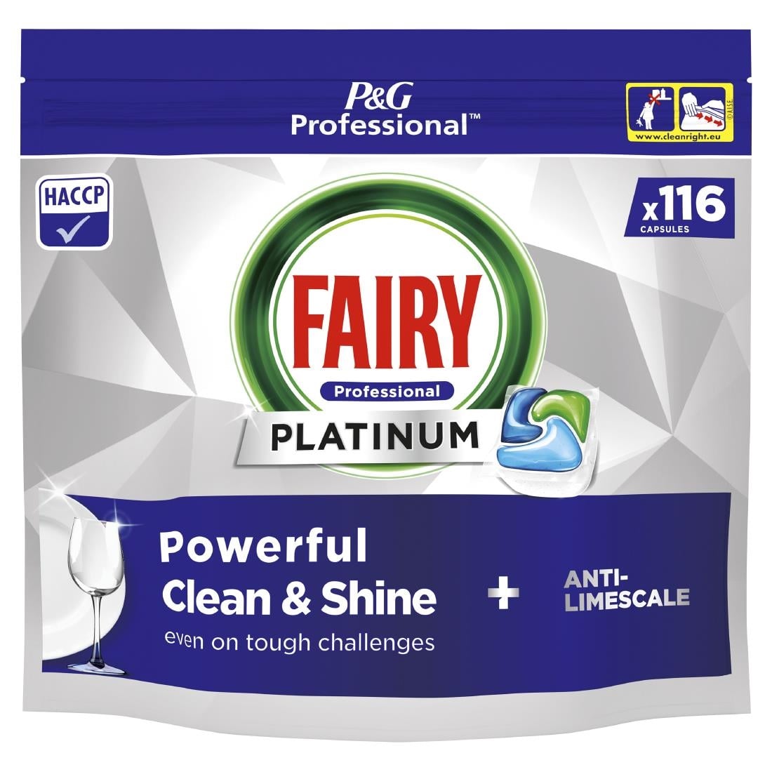 Professional Platinum Dishwasher Capsules Original 116 Caps (2 Pack)