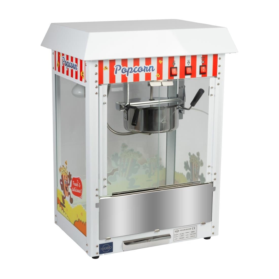 Haxro HX8590 Popcorn Machine White JE457 - Image 4