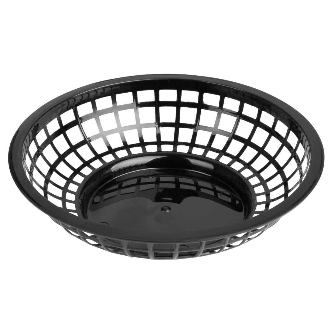 Olympia Kristallon PP Food Baskets Round Black 200x50mm (6 Pack) JE891