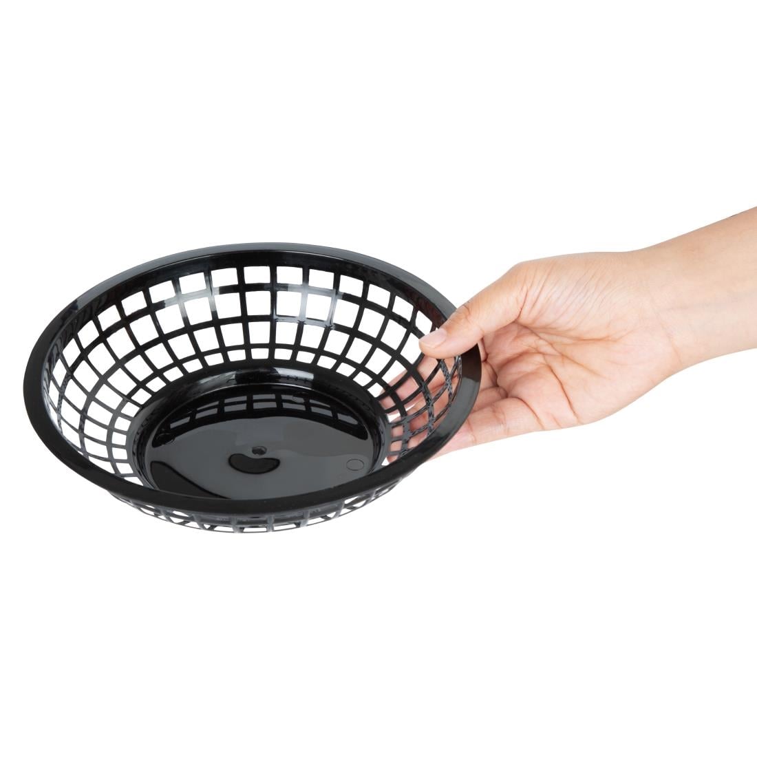 Olympia Kristallon PP Food Baskets Round Black 200x50mm (6 Pack) JE891 - Image 3