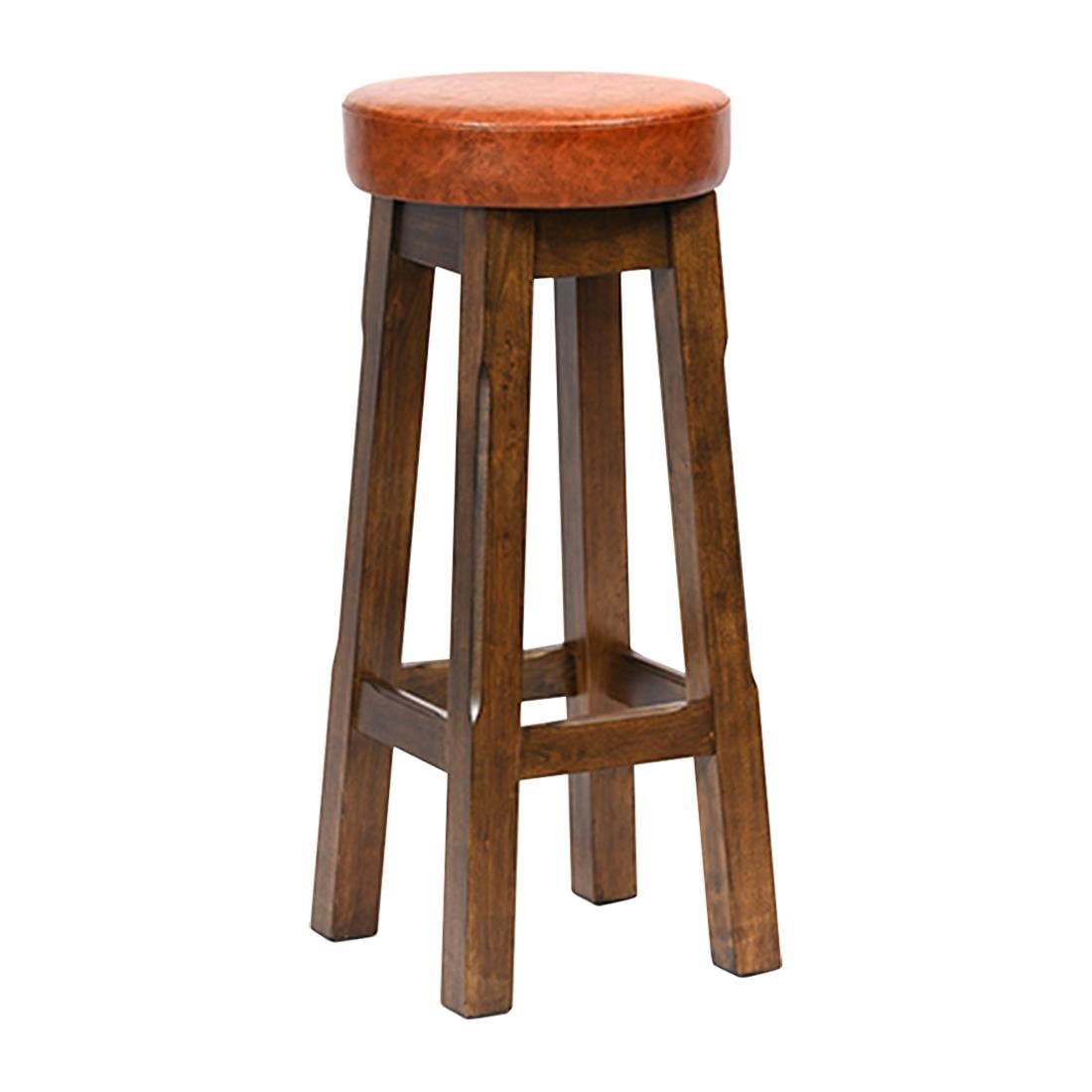 Everyday Wessex Vintage High Stool with Bison Tan Seat (2 Pack) JF966 - Image 2