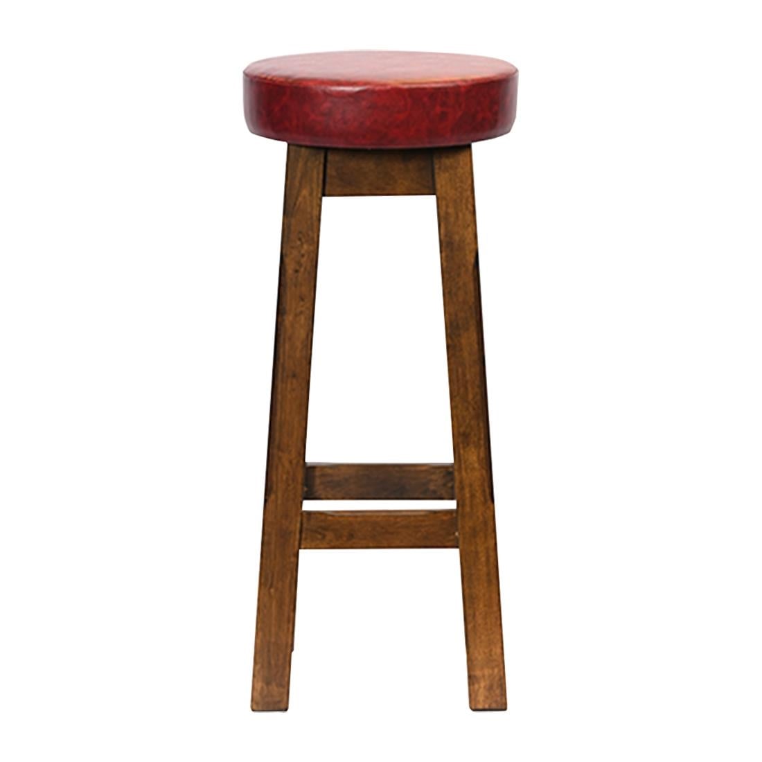 Everyday Wessex Vintage High Stool with Bison Bordeaux Seat (2 Pack) JF967