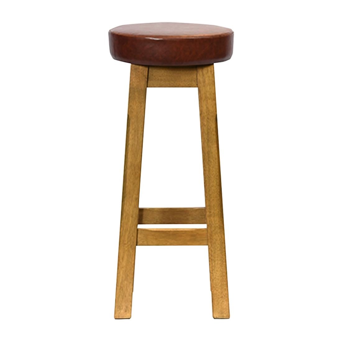 Everyday Wessex Weathered Oak High Stool with Bison Espresso Seat (2 Pack) JF970