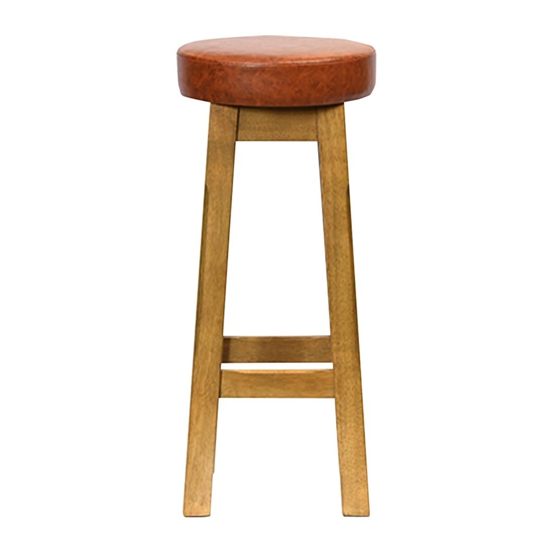 Everyday Wessex Weathered Oak High Stool with Bison Tan Seat (2 Pack) JF971