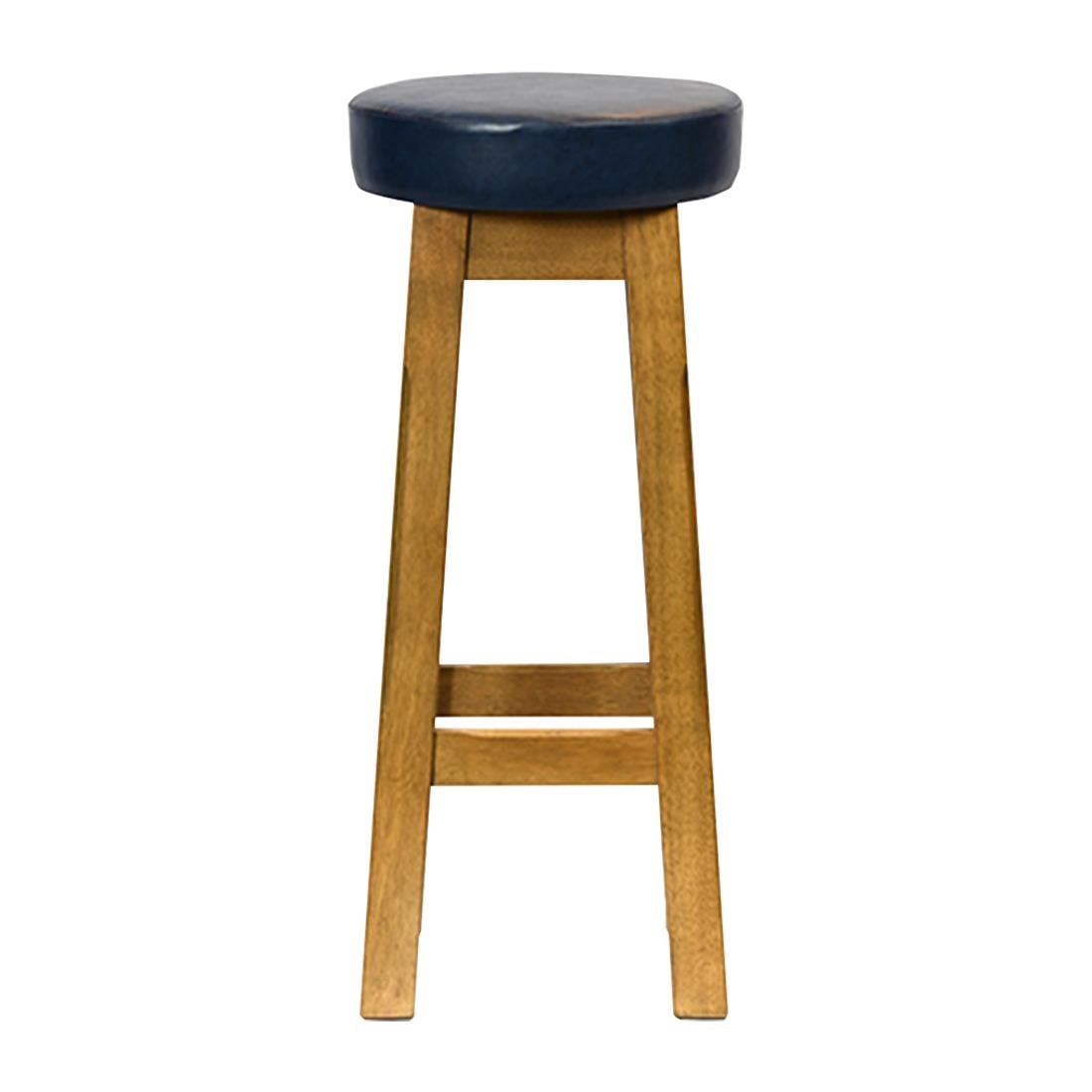 Everyday Wessex Weathered Oak High Stool with Bison Midnight Seat (2 Pack) JF974