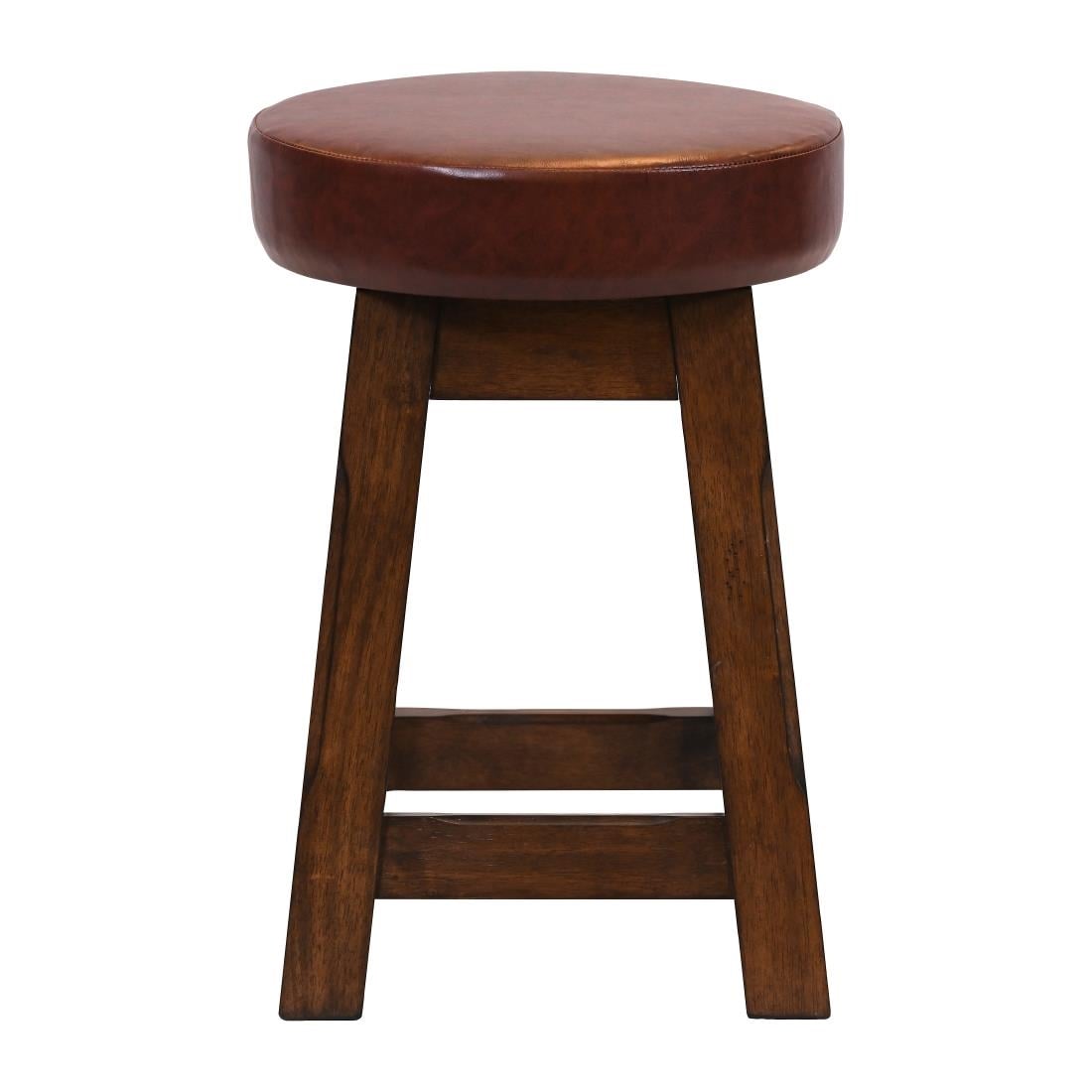 Everyday Wessex Vintage Low Stool with Bison Espresso Seat (2 Pack) JF980 - Image 2