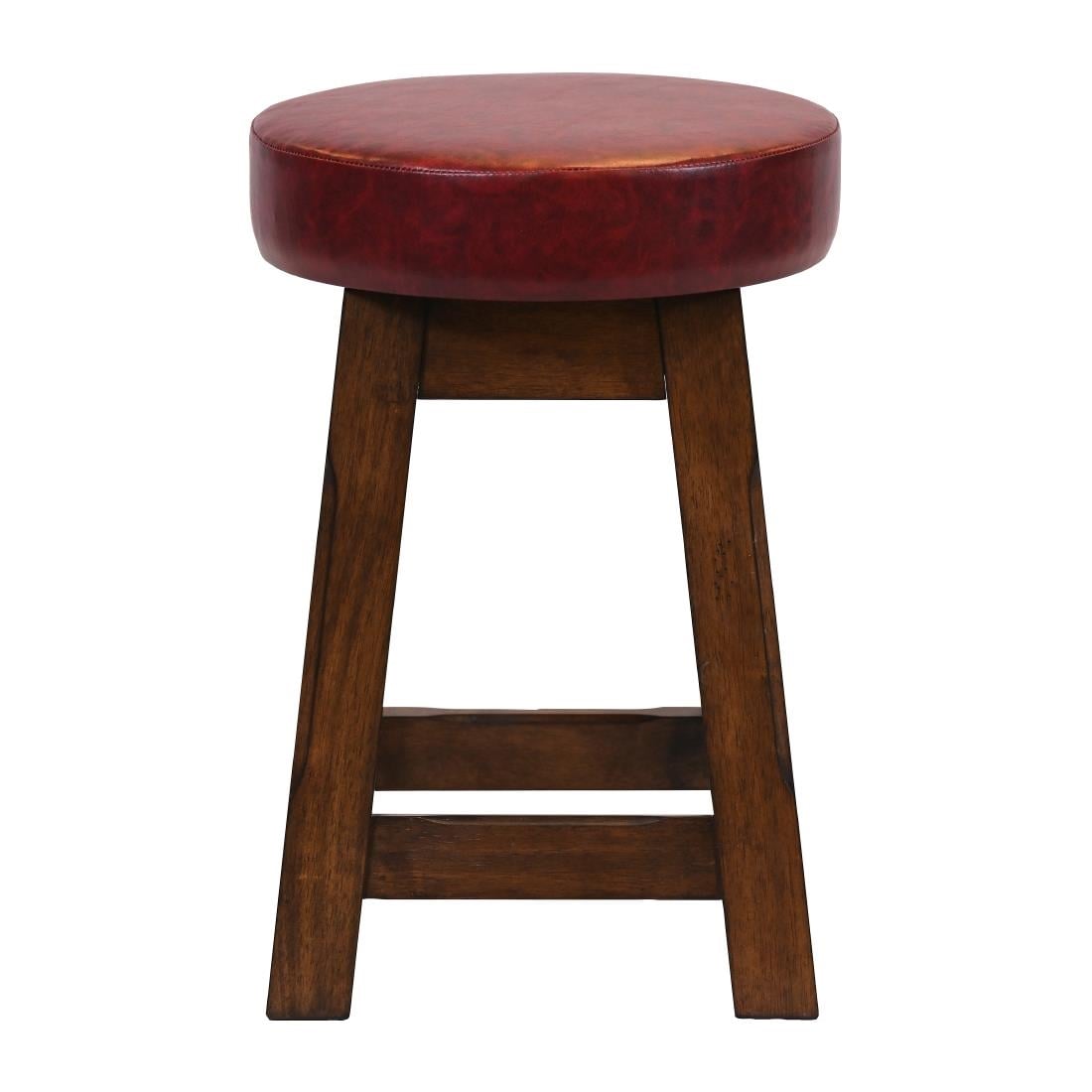 Everyday Wessex Vintage Low Stool with Bison Bordeaux Seat (2 Pack) JF982 - Image 2