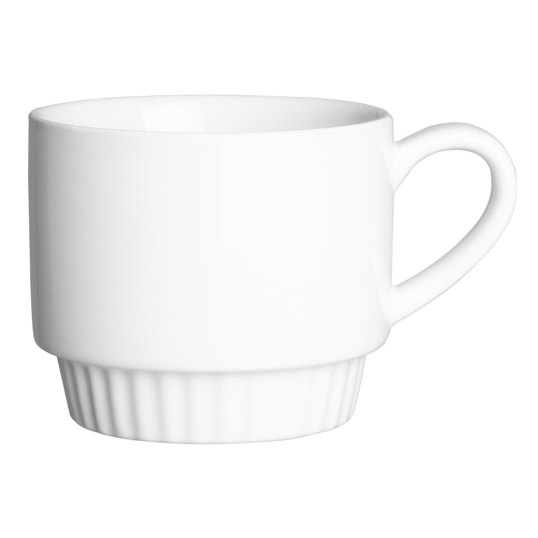 Olympia Café Stacking Mugs White 340ml (6 Pack) JF994