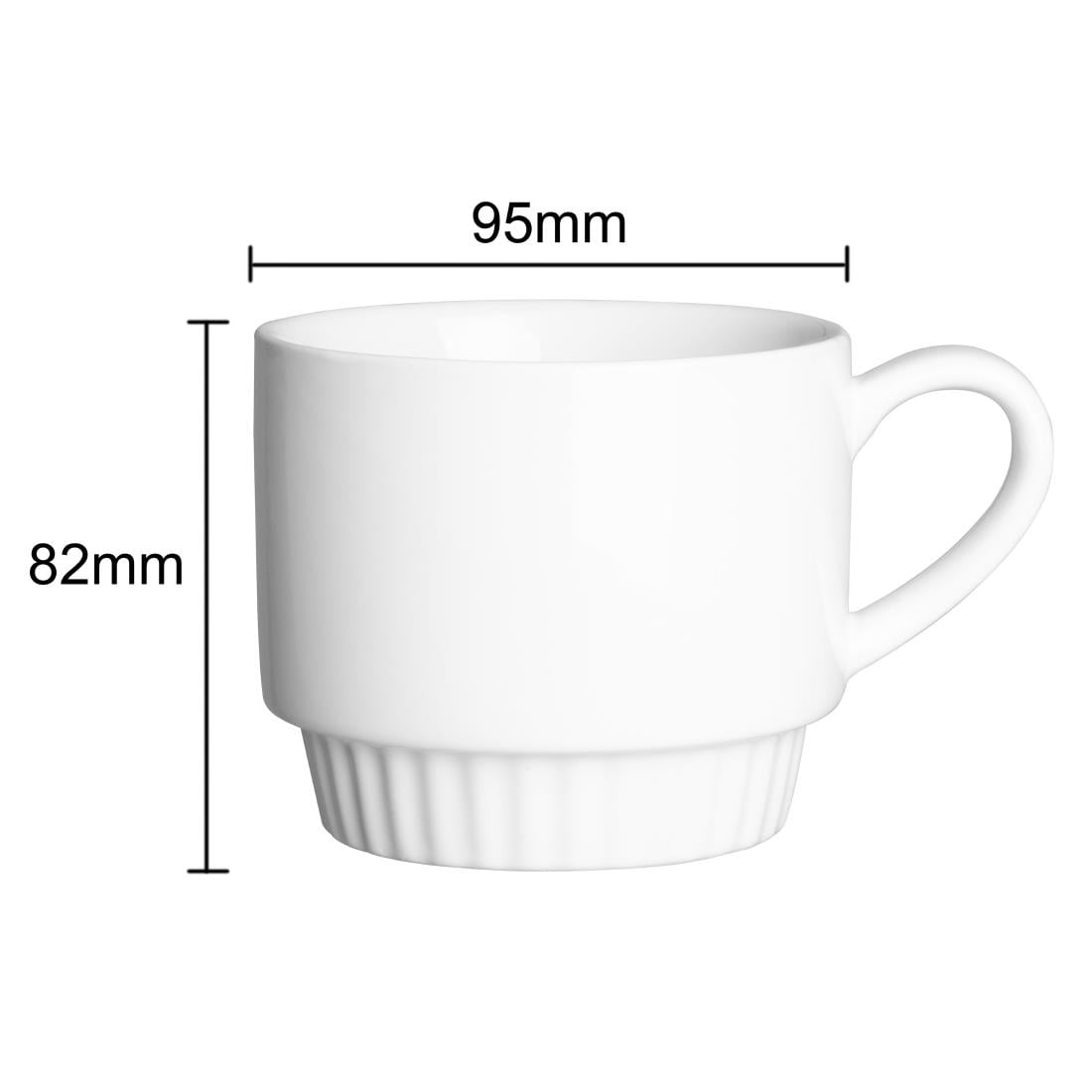 Olympia Café Stacking Mugs White 340ml (6 Pack) JF994 - Image 4