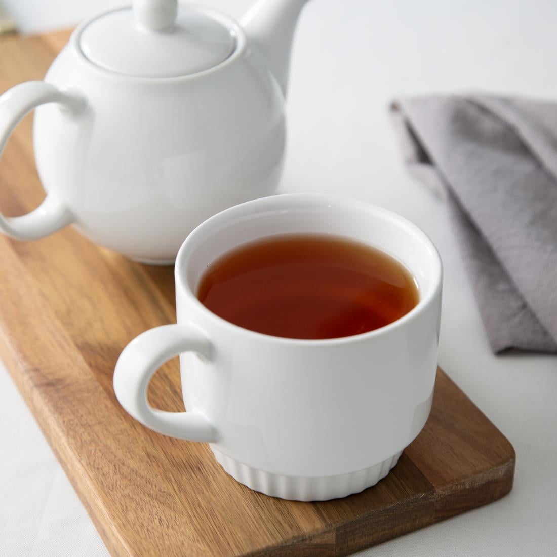 Olympia Café Stacking Mugs White 340ml (6 Pack) JF994 - Image 6