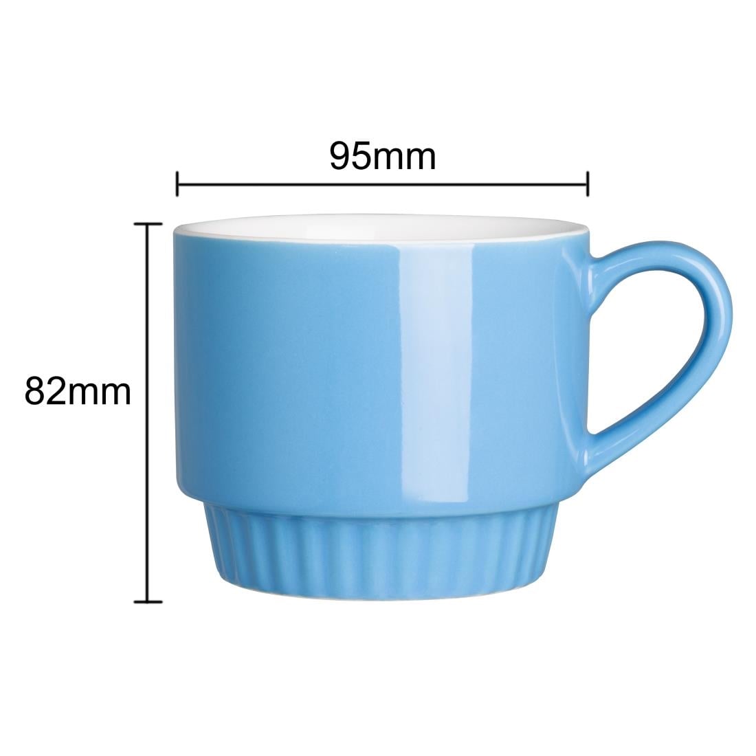 Olympia Café Stacking Mugs Blue 340ml (6 Pack) JF998 - Image 4