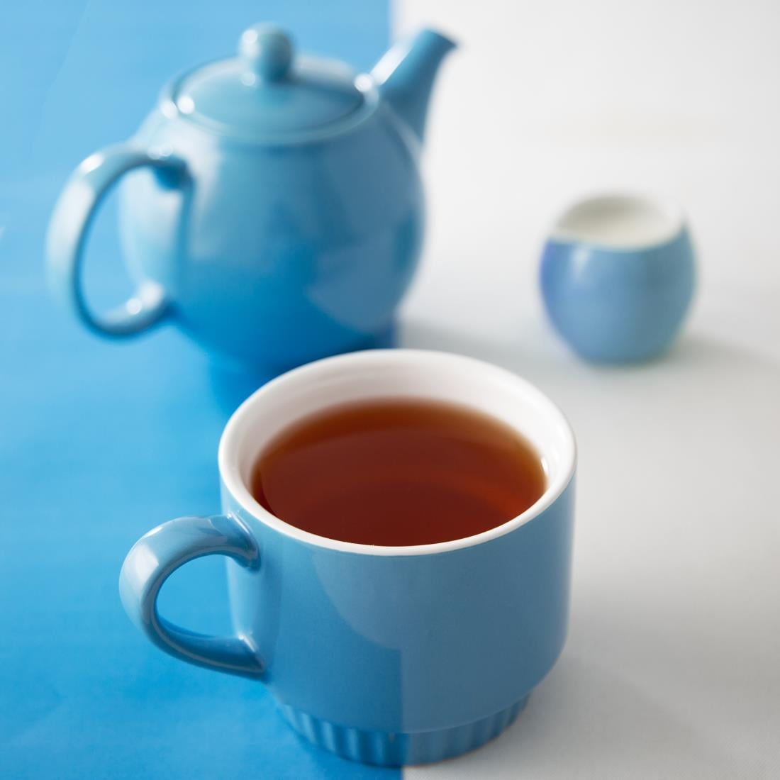 Olympia Café Stacking Mugs Blue 340ml (6 Pack) JF998 - Image 7