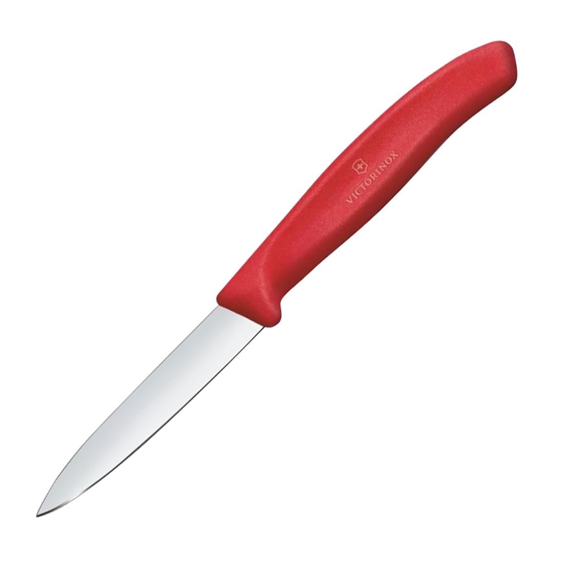 Victorinox Swiss Classic Paring Knife Straight Pointed Tip Red 8cm JK102