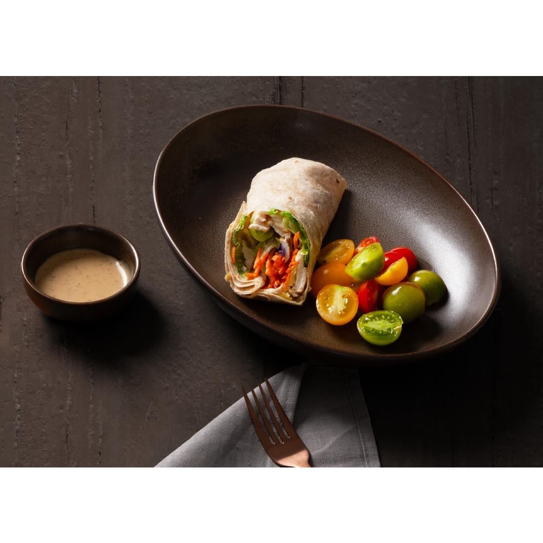 Olympia Ember Oval Bowls Mahogany 265x200mm (4 Pack) JK179 - Image 7