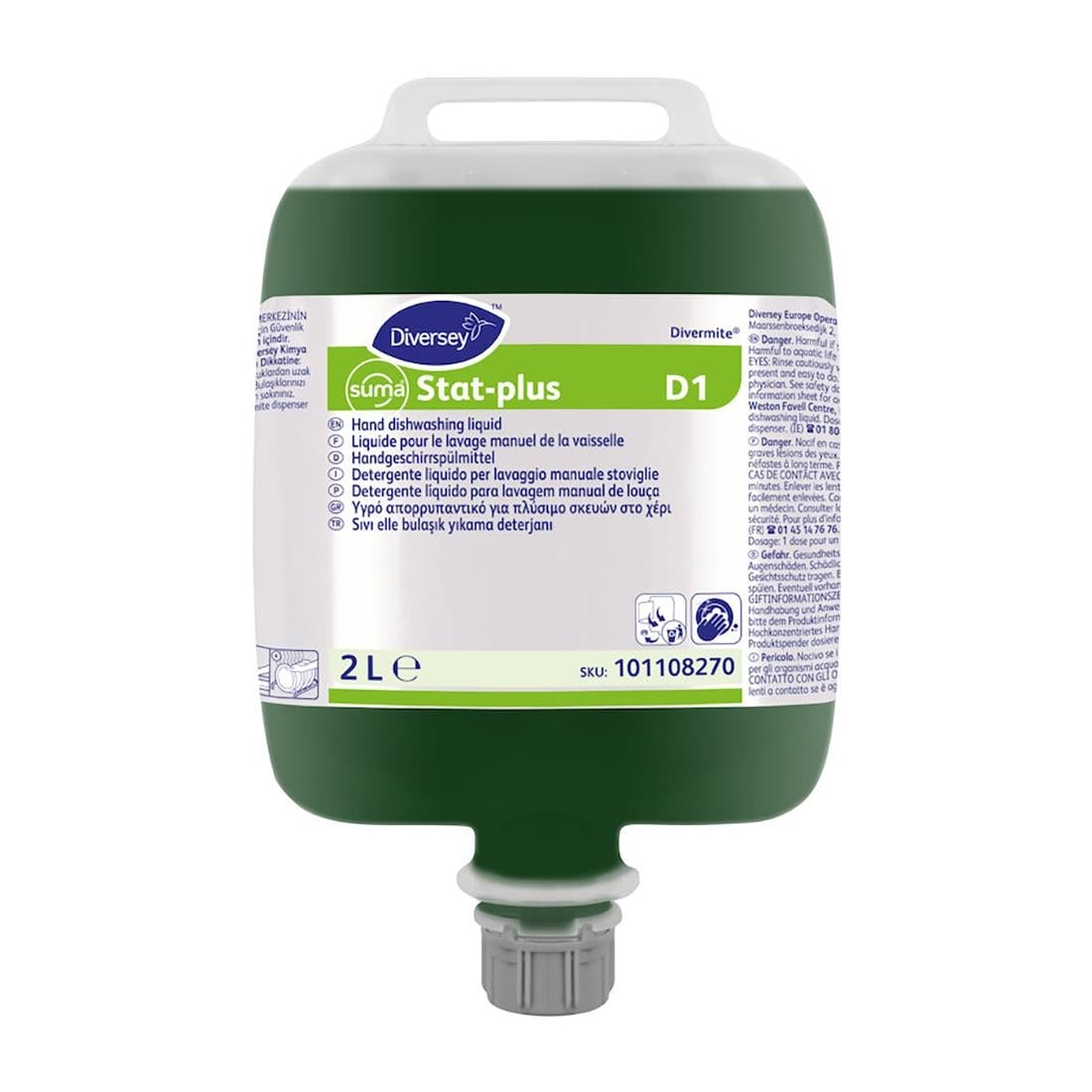 Suma Stat-Plus D1 Divermite Dishwashing Liquid 2Ltr