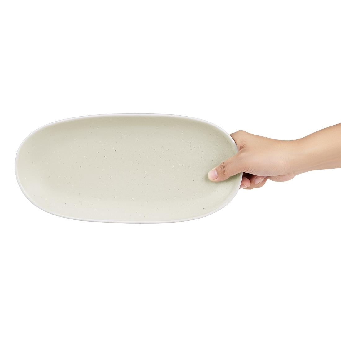 Olympia Chia Oval Plates Sand 280x135mm (6 Pack) JK491 - Image 3