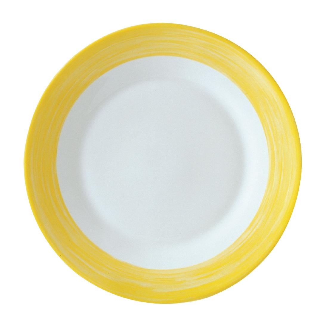 Arcoroc Brush Side Plates Yellow 155mm (24 Pack) JK580
