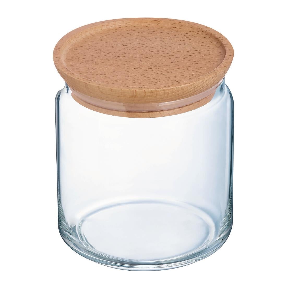 Luminarc Pure Jars & Wood Lids 750ml (6 Pack) JK612