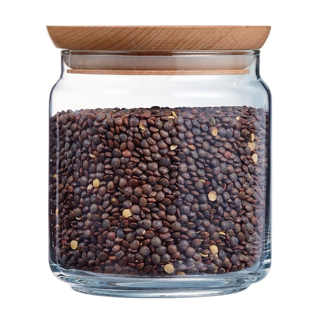 Luminarc Pure Jars & Wood Lids 750ml (6 Pack) JK612 - Image 2