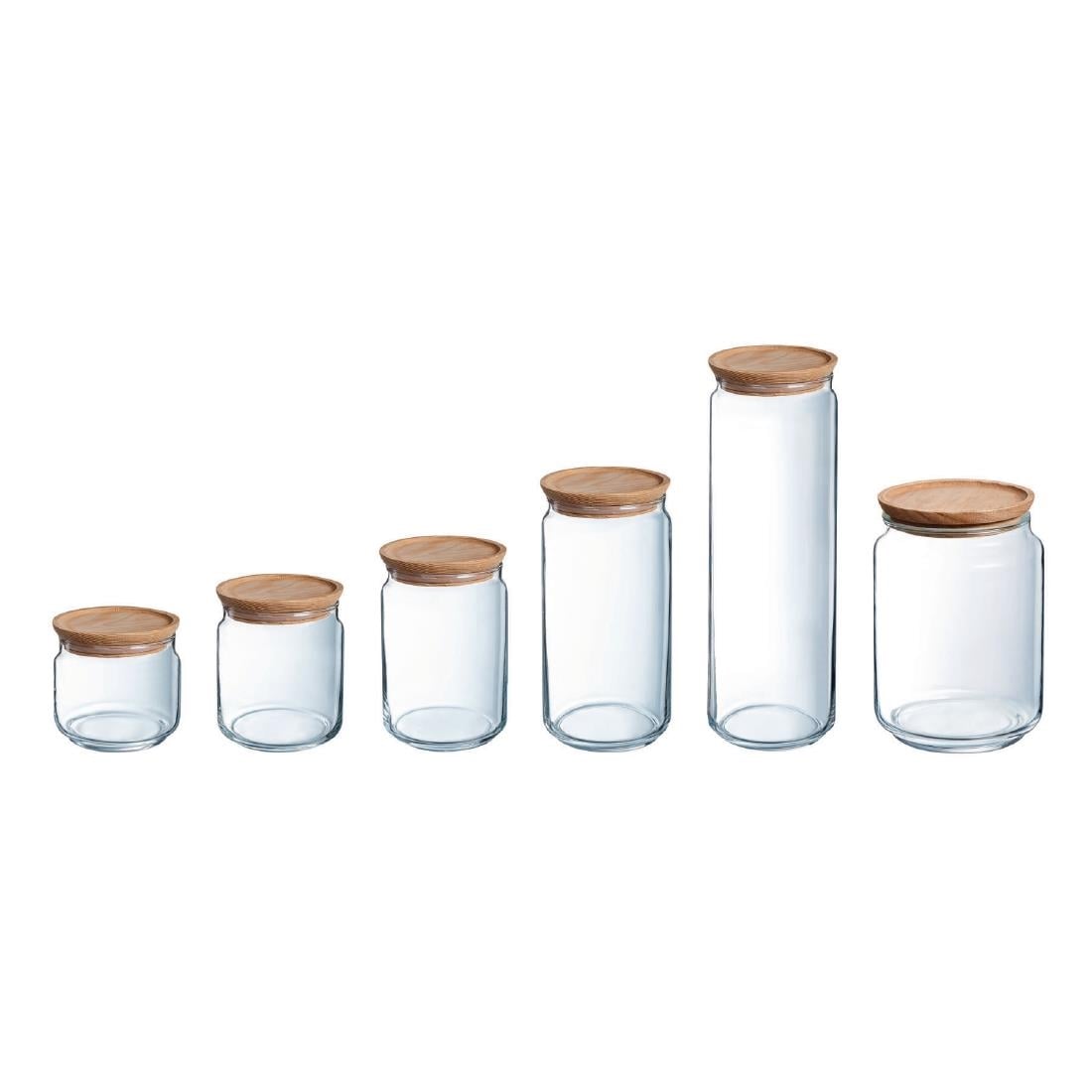 Luminarc Pure Jars & Wood Lids 750ml (6 Pack) JK612 - Image 5