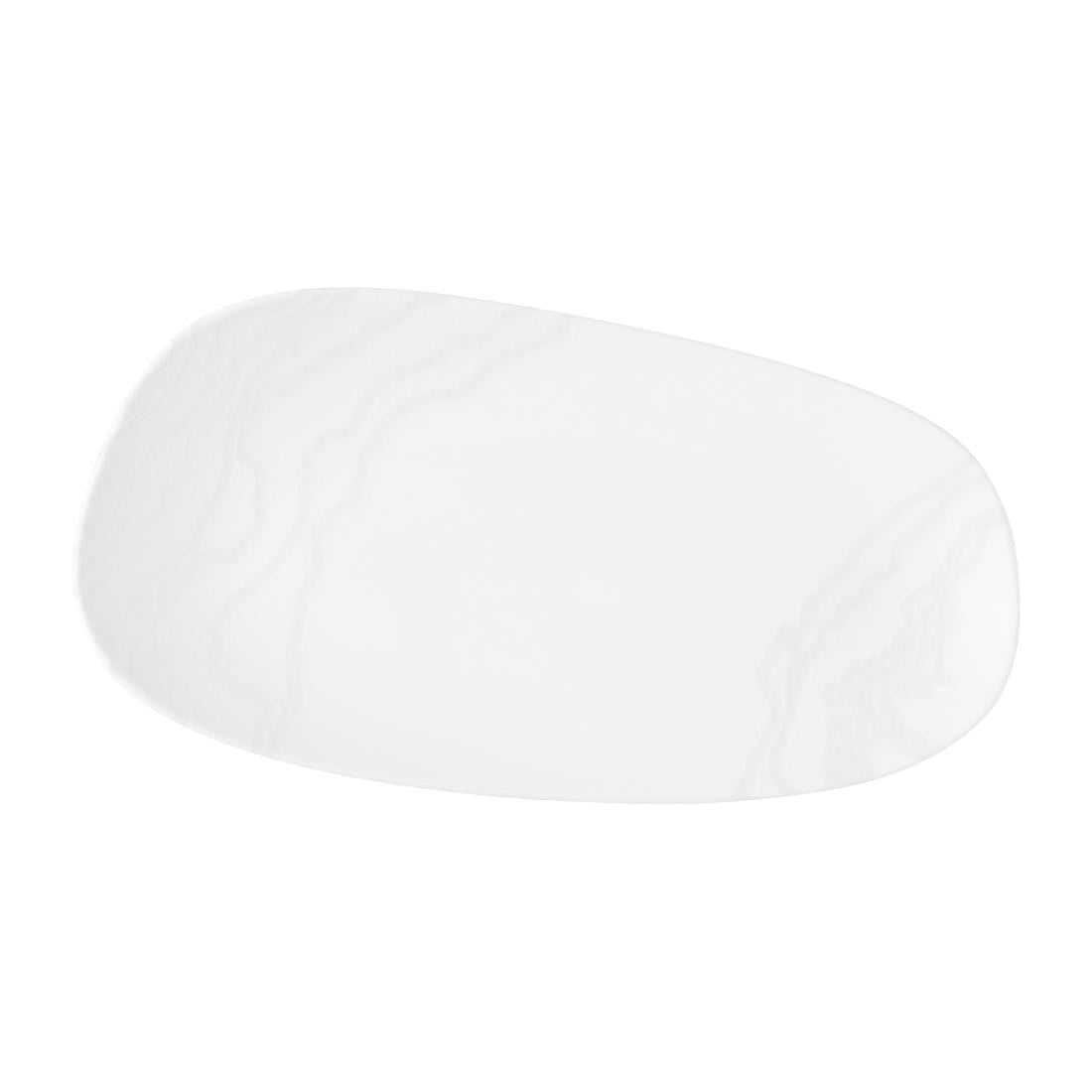 Churchill Tide Organic Oblong Plates White Opal 350x185mm (6 Pack) JM050