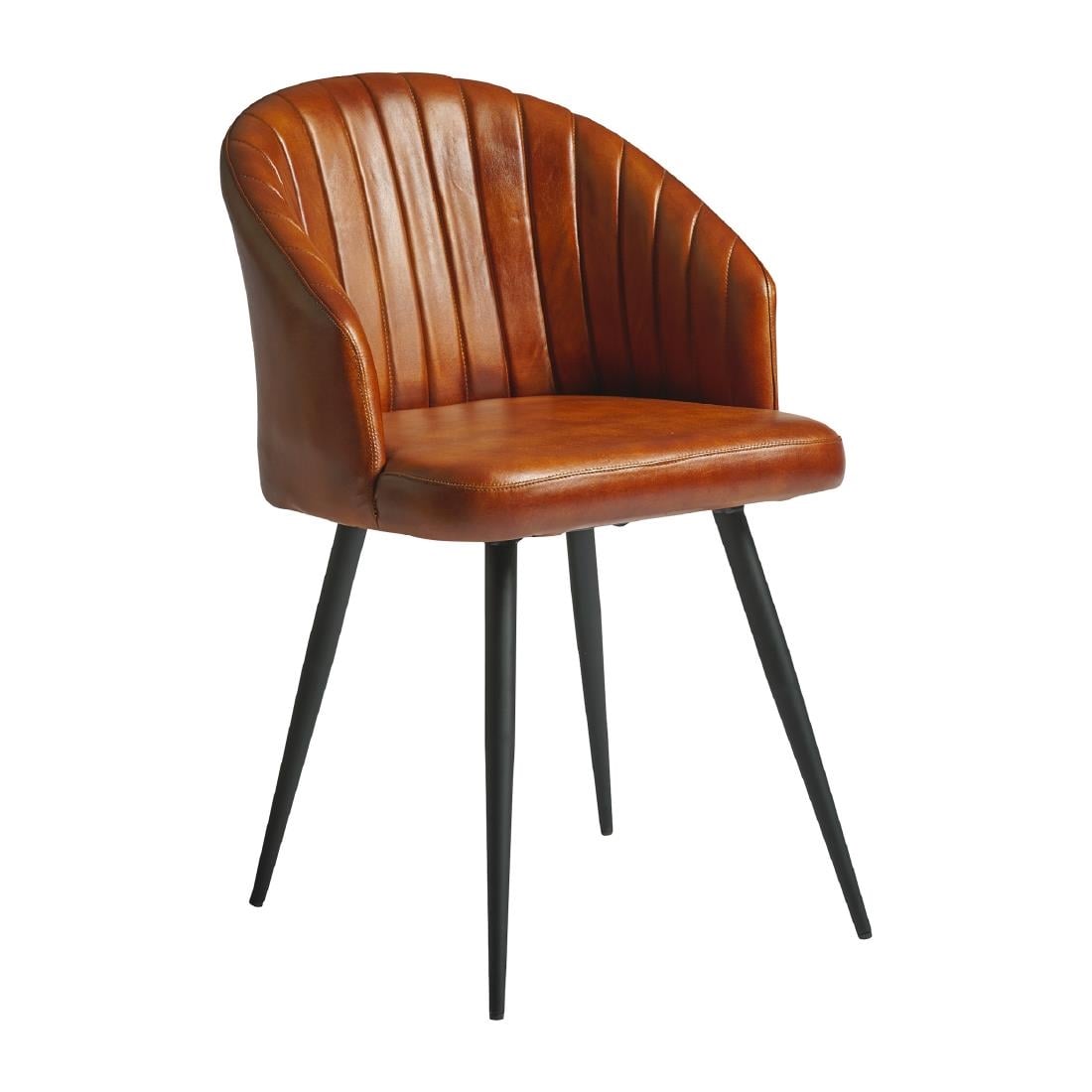 Brooklyn Bruciato Leather Tub Chair Tan JM470