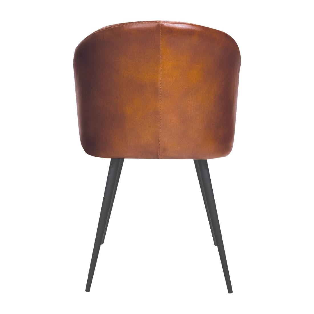 Brooklyn Bruciato Leather Tub Chair Tan JM470 - Image 2